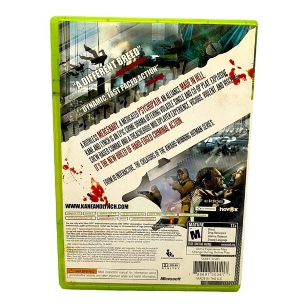 Kane & Lynch Dead Men Xbox 360